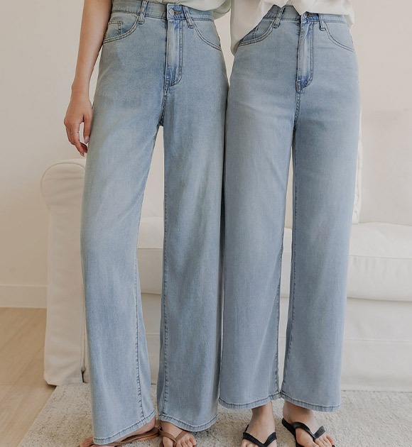 韓國超輕天絲寬版牛仔褲(3type 長度)