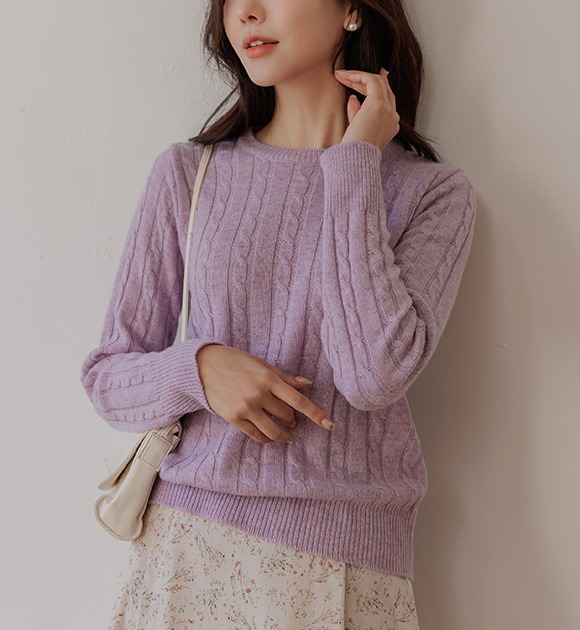 韓國喀什米爾羊毛混紡針織上衣