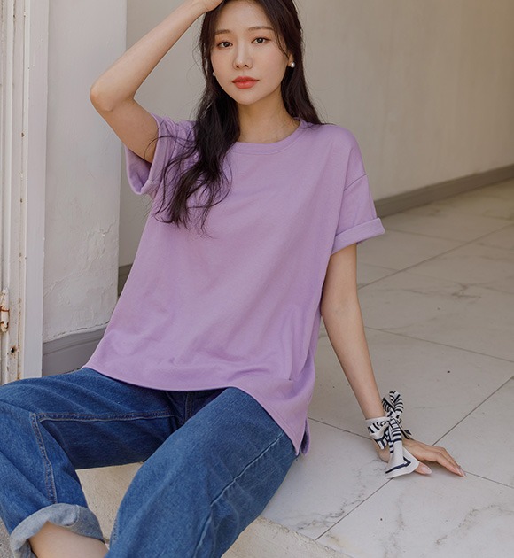 韓國短袖棉混紡T恤