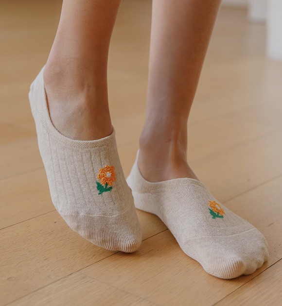 韓國花朵裝飾隱形襪