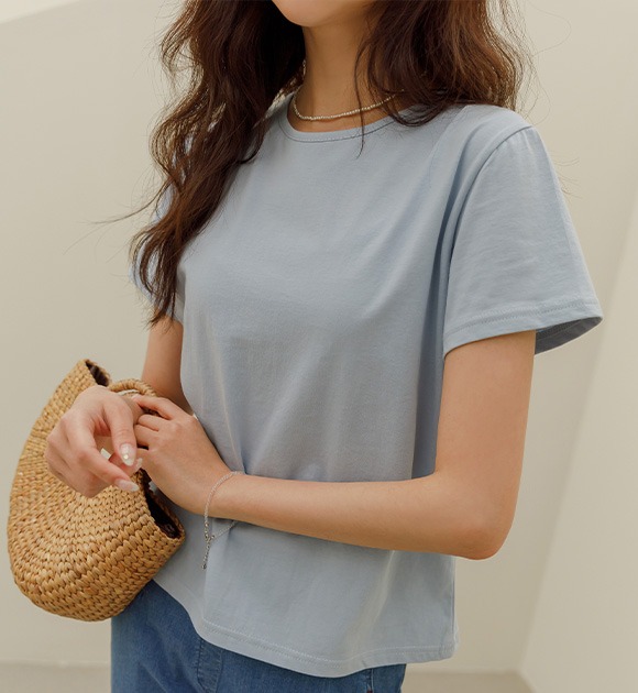 韓國純色棉質T恤