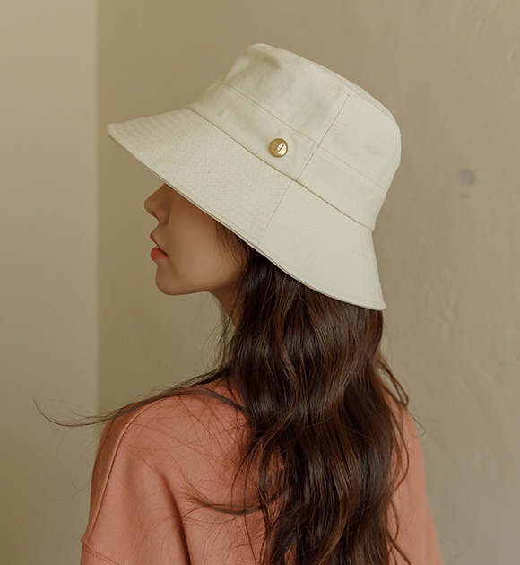 韓國基本款金屬裝飾漁夫帽
