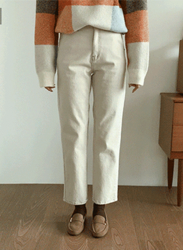韓國[哇，好爽]V字車縫後口袋刷毛哈倫褲