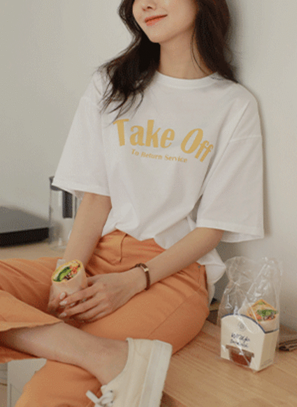 韓國TAKE箱型短袖上衣T恤