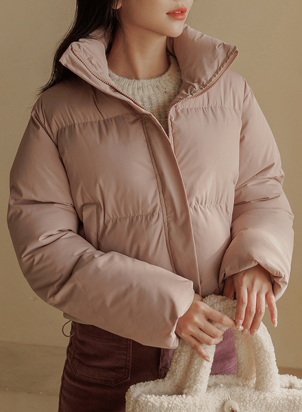 韓國鴨絨+羽絨棉微短版保暖外套