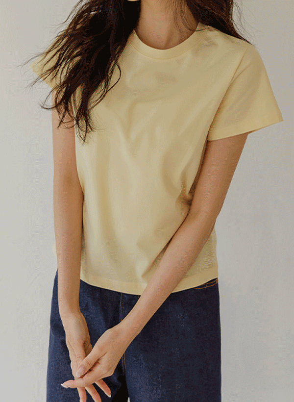 韓國純色彈力短袖T恤