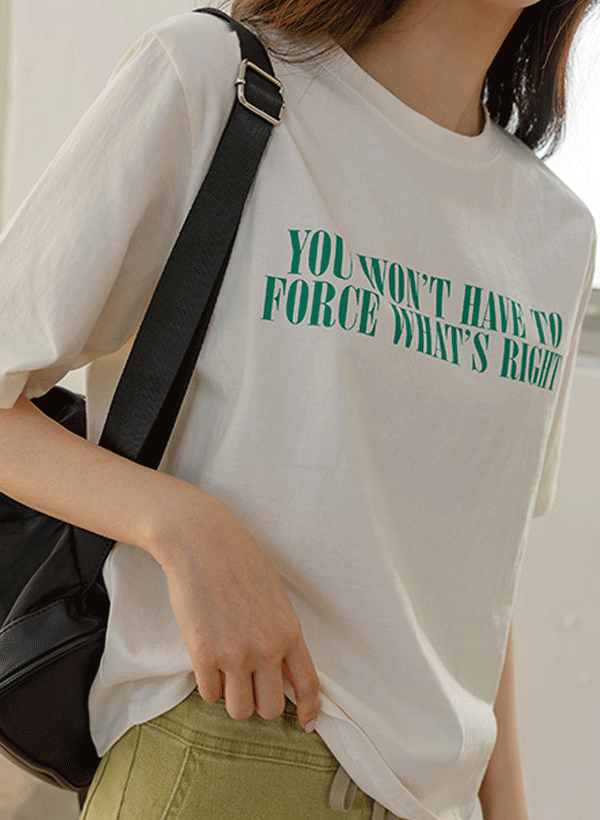 韓國字母短袖棉質T恤