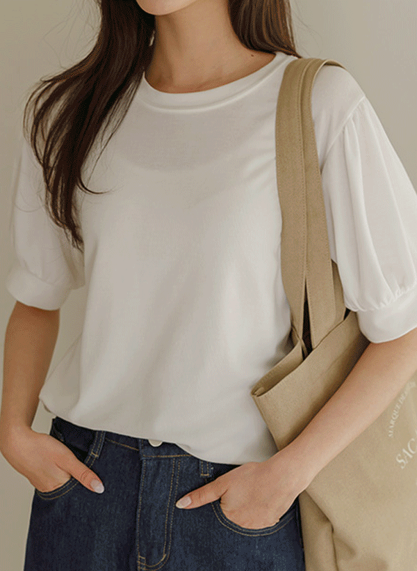 韓國純色彈力T恤