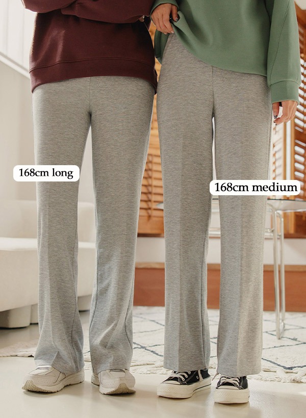 韓國基本純色寬版鬆緊帶寬褲