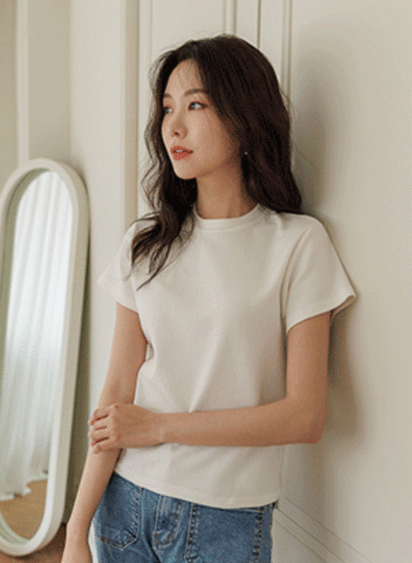 韓國基本馬卡龍色系短袖T恤