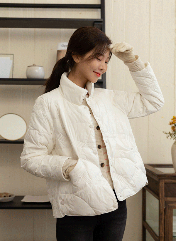 韓國鴨絨絎縫保暖外套