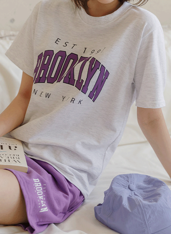 韓國毛圈布T恤運動短褲套裝